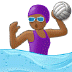 🤽🏾‍♀️ woman playing water polo: medium-dark skin tone display on Samsung